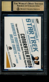 2004 Star Trek TOS Arlene Martel Lawrence Montaigne Dual Autograph BGS 9.5/10
